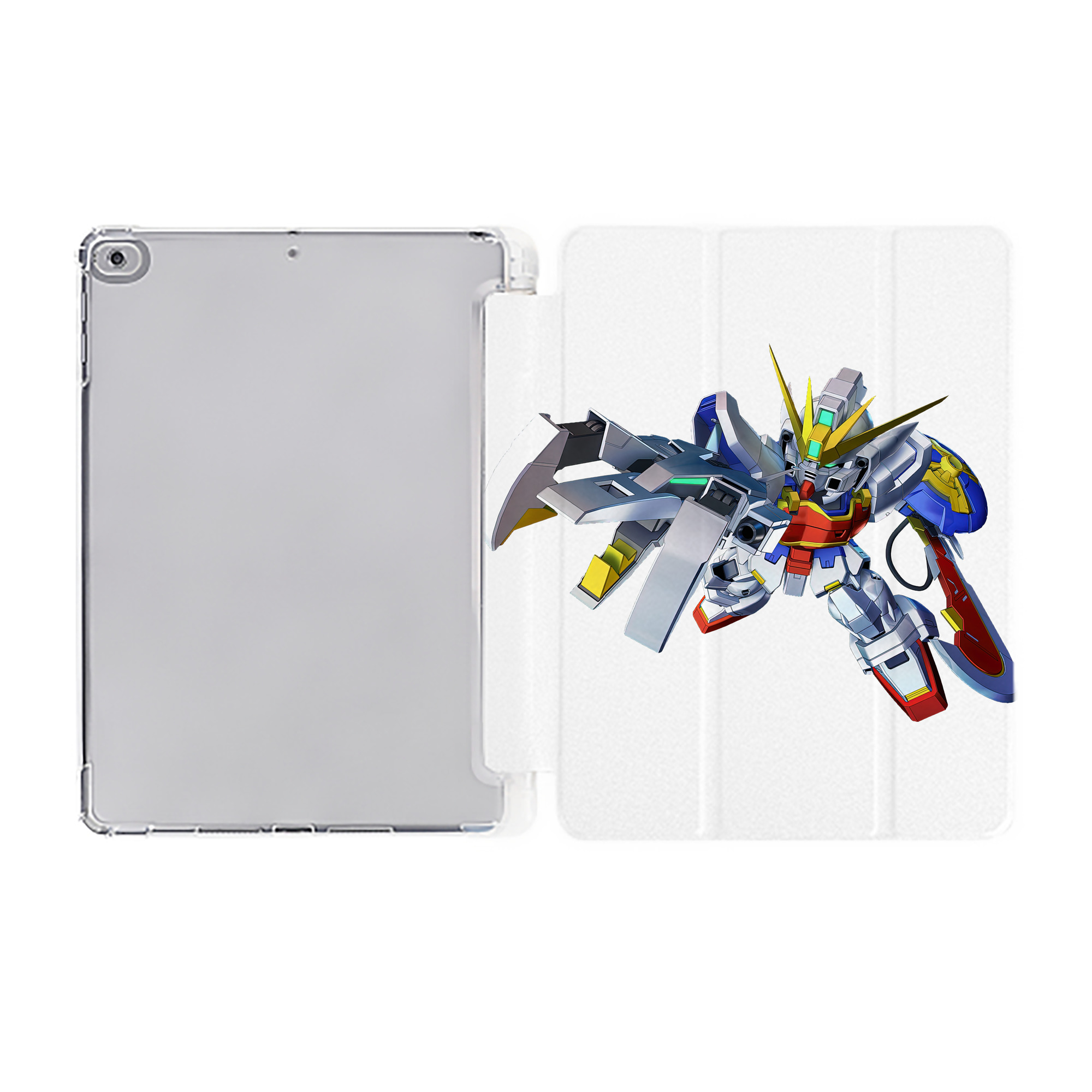 （画像用） 機動戦士ガンダム Mobile Suit Gundam IPad ケース ペン収納付き 三つ折りスタンド PUレザー×シリコン 対応機種9.5/10.5/10.9インチ